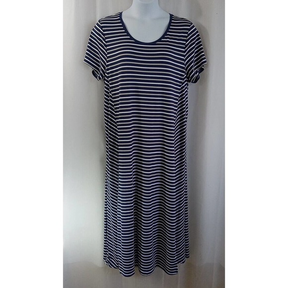 cuddl duds Lounge Dress Women's Size 2X Striped - Picture 2 of 12